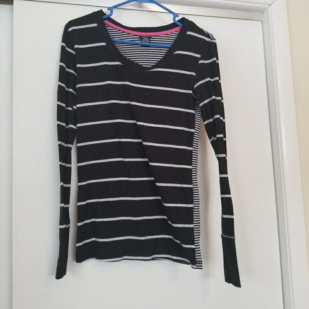 Rue21 black and white striped tee